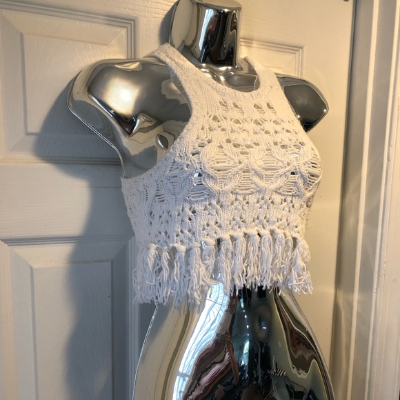 Victoria's Secret Tops - Victoria Secret Crochet Crop Top